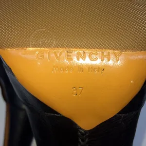 Givenchy Peep Toe Hidden Platform High Heel/Ankle Strap Pump in Black Leather thumbnail 11