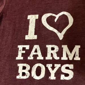 Canvas I ❤️Farm Boys Womens M Used Burgundy Heathered thumbnail 12