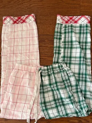 Victoria's Secret Colorblock Split Plaid Pajama Pants Size XS Festive Christmas thumbnail 8