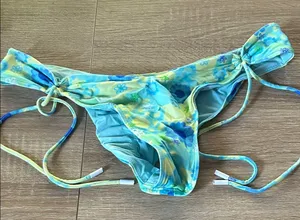 Blackbough Floral Blue and Yellow Bikini Bottom thumbnail 1