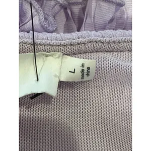 Astr The Label Women's Lavender Pintuck Tie Front Crop Top Ruffle L NWT thumbnail 9