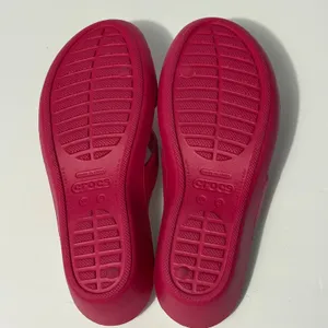 Crocs Meleen Twist Pink White Strappy Wedge Slide Sandals Womens 9 thumbnail 4
