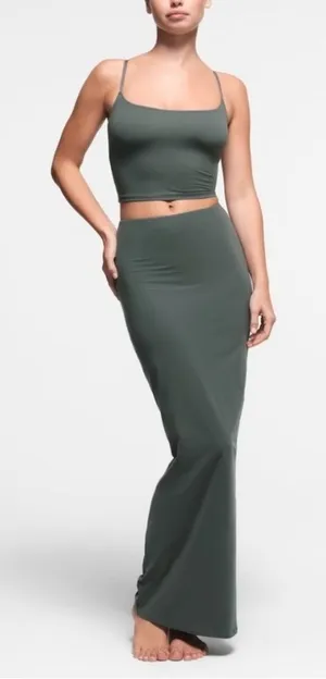 - Skims Fits (B17) Everybody Long Maxi Skirt Deep Sea Gray large NWT thumbnail 1