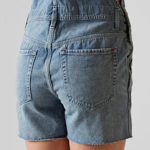 FREE PEOPLE Relaxed Boyfriend Overall Shorts in Blue Bell Sz. 27 thumbnail 4