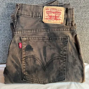 Levi’s 550‎ Black Acid Wash Mom Jeans Size 14 L High Waist Y2K Grunge 90s Rust thumbnail 2