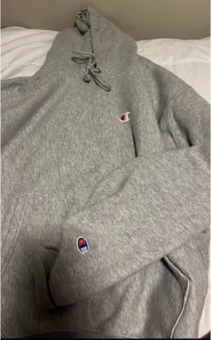 Medium gray champion hoodie thumbnail 1