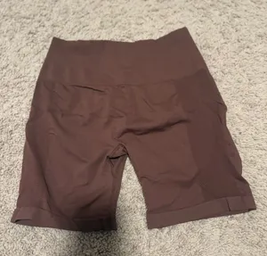 Invisible scrunch butt biker shorts Brown thumbnail 1