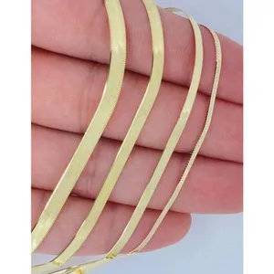 NEW Unisex 2mm‎ Gold Filled Layering Herringbone Chain Necklace 18-20” thumbnail 11