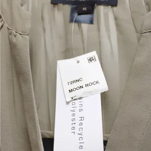 NWT French Connection Warm Gray Sheer 1/2 Sleeve Ruched Sleeve & Pleated Blouse thumbnail 3