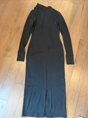MARELLA Black Long-Sleeve Broome Dress Size Large NWT - C71-015 thumbnail 9