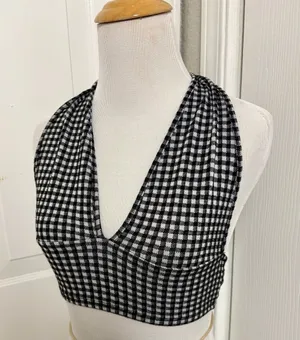 Antistar Black Gingham Crop Top thumbnail 1