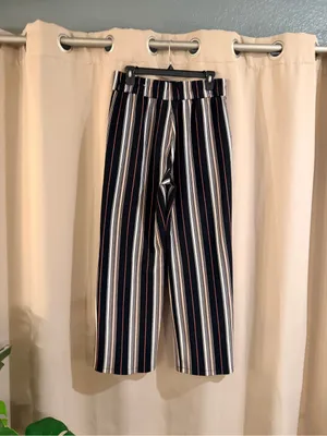 Cato Classic Black & WhiteStriped Wide-Leg Pants thumbnail 3