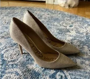 Sam Edelman Women's‎ Hazel Pumps Rose Gold Glitter High Heel Shoes Size 9.5 thumbnail 1