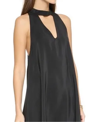 NEW Amanda Uprichard black sleeveless mini dress size small women’s designer thumbnail 3
