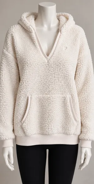 Victoria’s Secret PINK Cream Sherpa Hoodie Size S/PP thumbnail 1