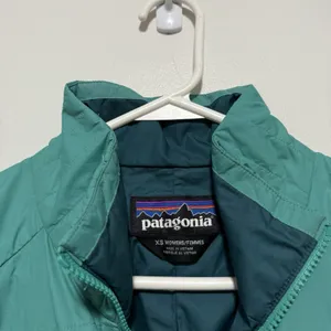 Patagonia‎ Teal Green Softshell Quilted Jacket Size XS thumbnail 3