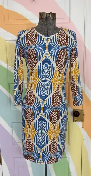 J. McLaughlin Sophia Catalina Cloth Stretch Dress Sz XS 🧡🍄 thumbnail 1
