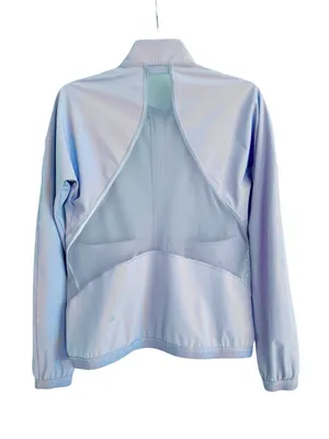 Lululemon Breeze In Jacket in Blue Silk Mesh Size 4 thumbnail 5