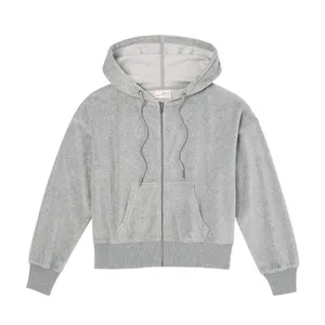 NWT Universal Thread Leisure Studio Velour Hoodie Sweatshirt 92090310 Gray L thumbnail 4