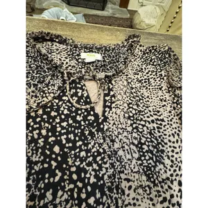 Anthropologie Maeve Womens Animal Print Jacquin Blouse Size Large Stretch thumbnail 5