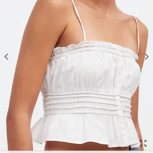 Madewell Smocked Button-Front Top in Poplin in Eyelet White Size Small NWT thumbnail 4