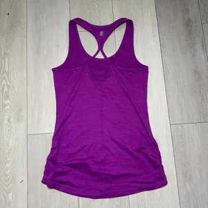 Small purple racerback‎ GAIAM women's workout casual tank thumbnail 3