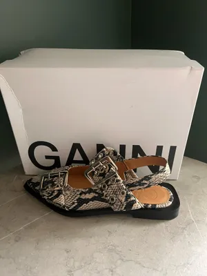 Ganni Wide Welt Buckle Ballerina Flats thumbnail 7