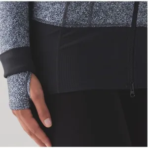 Lululemon Athletica Womens Daily Practice Zip Up Hooded Jacket Gray Black Size 8 thumbnail 10