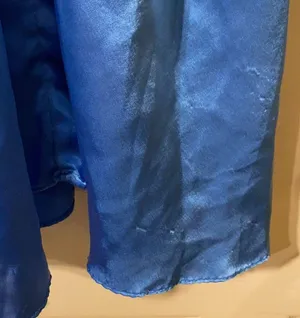 Vintage Kathryn blue silky skirted nightgown, size large thumbnail 11