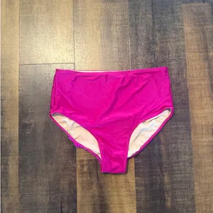Albion High Waisted Magenta Bikini Bottom Swim Briefs Size M thumbnail 6