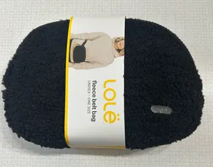 Lole Black Fleece Belt Bag 7.5” X 5.25” Crossbody, Fanny Pack, Zipper thumbnail 1