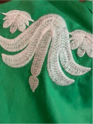 Entro 3/4 Sleeve Embroidered Mini Dress in Green Size S thumbnail 9