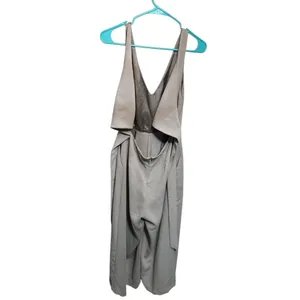 Wilfred Women's Sleeveless Jumpsuit Size 8 Gray V-Neck Waist Tie Casual thumbnail 4