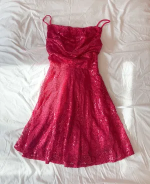 Pink Sequin Cowl Neck Dress Size Small thumbnail 1
