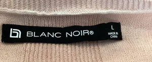 Blanc Noir Womens Boyfriend Sweater‎ Size Large Pink Long Sleeve 100% Cotton thumbnail 9