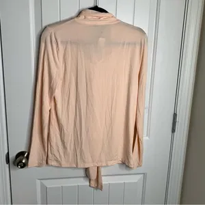 J Crew tie neck pale‎ pink long sleeves top size small spring Easter thumbnail 3
