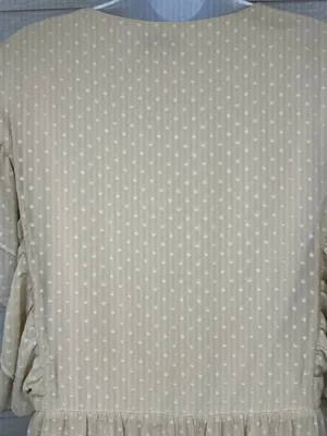 One Loved Babe Boutique June Tiered Ruffle Midi Dress in Cream Size XXL thumbnail 5