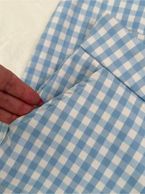 like an angel Blue Gingham Slim Ankle Pants thumbnail 3