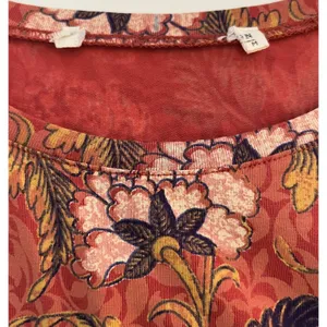Peruvian Connection Floral Fit Flare Maxi Dress‎ Sz M Art Nouveau Boho Earthy thumbnail 5