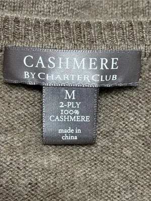 Cashmere By Charter Club Women’s Long Sleeve 2 Ply Cashmere V-Neck Sweater SizeM thumbnail 4