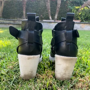 Chunky Heel Platform Ankle Boots Black Size 6.5 thumbnail 8