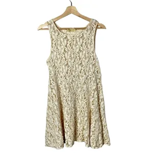 Free People Ivory Miles of Lace‎ Mini Dress M thumbnail 2