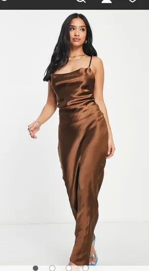 ASOS Brown One Shoulder Gown for Wedding Guest thumbnail 1