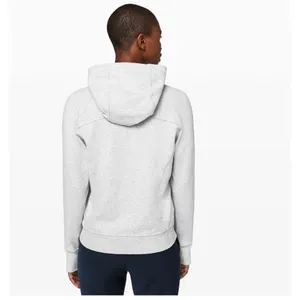Lululemon Scuba Pullover Heathered Core Ultra Light Grey Size 10 thumbnail 2