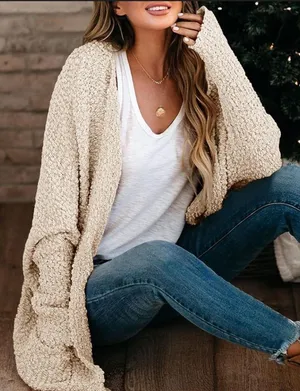 Hollister fuzzy Sherpa cardigan sz M thumbnail 1