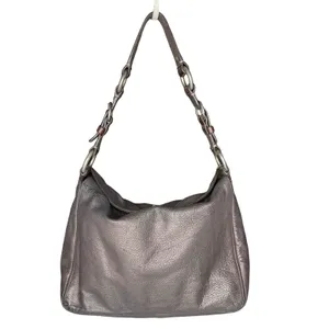 Vintage Coach Metallic Leather Hobo Bag Silver Chain Strap Turn Lock‎ Y2K Purse thumbnail 8