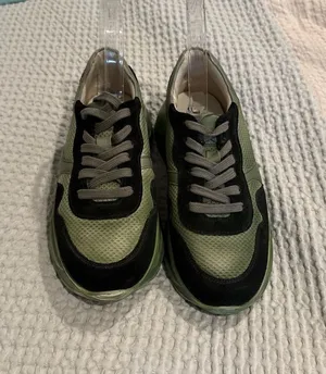 Free People Let's Wander Washed Olive Green Chunky Sneakers Size 38 thumbnail 1