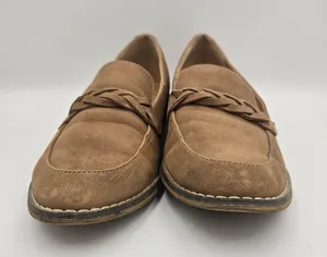 Indigo Rd. Raven Loafers Women's Size 8.5 M Tan Brown Braided Faux Suede Vintage thumbnail 11