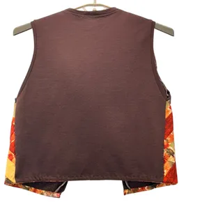 Fruit of the Loom Handmade Patchwork‎ Vest Orange Large thumbnail 2