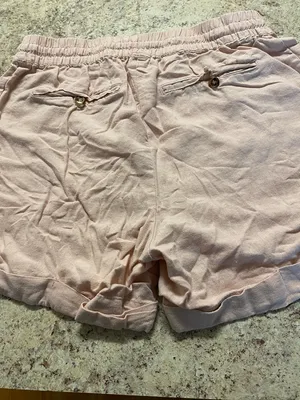 Zenana Outfitters Soft beige High-Waist Drawstring Shorts thumbnail 2